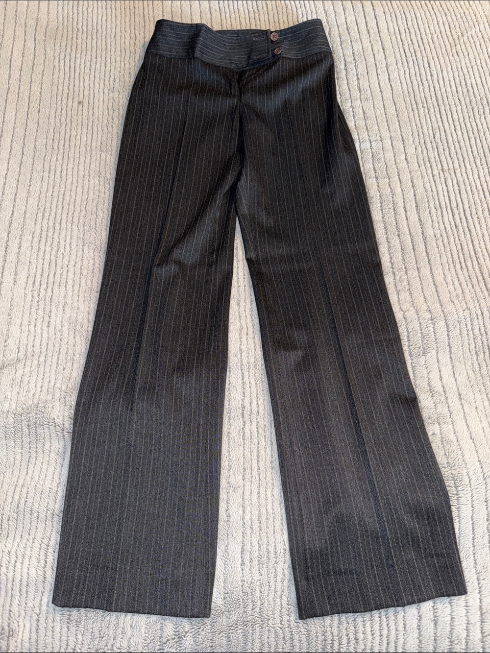 United Colors Of Benetton Women's Charcoal Pinstripe Wide-Leg Pants